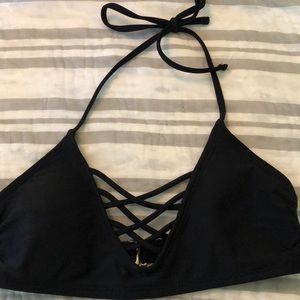 Target black cross cross halter top size S